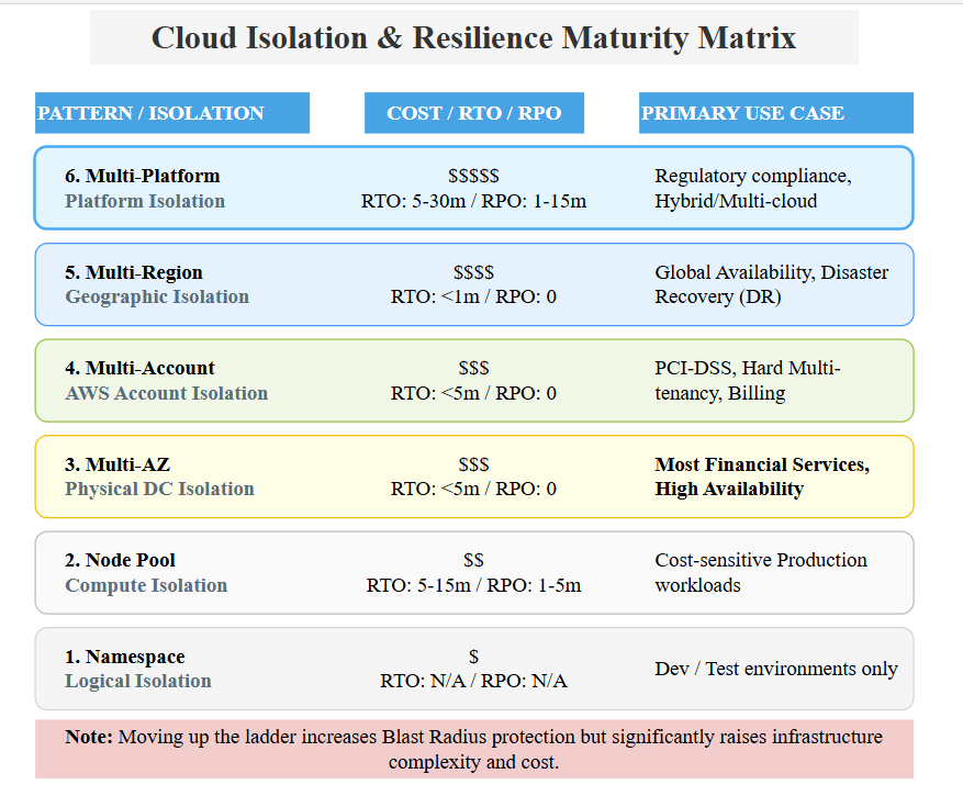 RTO vs. Architecture Matrix